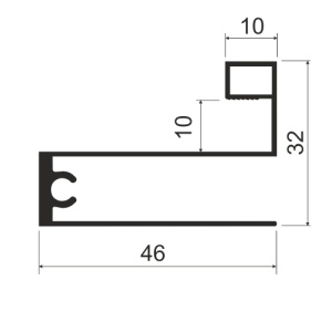Профиль горизонтальный нижний MS223 Венге табако (A51)